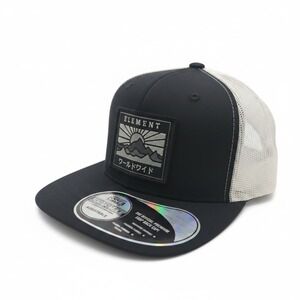 Element Skateboards Snapback Trucker Hat Black White Mountain Patch EIMH0008